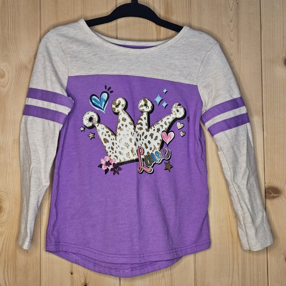 2T Granimals Purple and Gray Kids Long Sleeve Shirt